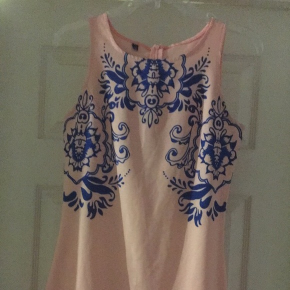 ELFIN size small pink and royal blue dress - Picture 2 of 3